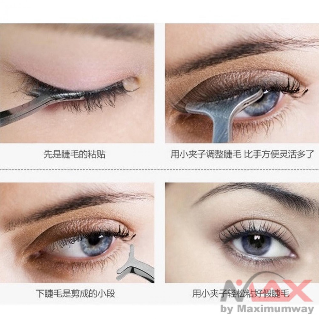 Pinset Bulu Mata Klip Bulu Mata Eyelashes Clip Pasang bulu mata palsu Mudah dan Akurat Makeup Auxiliary Tool Multifunctional Eyelashes False Stainless Tweezers Clip Fake Eye Lashes Make Up Tools Eyelashes Tweezers False curler Eyelash Applicator Stainless