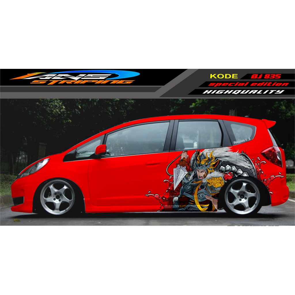 STIKER VARIASI  MOBIL HONDA JAZZ, SIGRA, YARIS, SWIFT / DECAL MOBIL / DECAL STICKER MOBIL ANIMASI