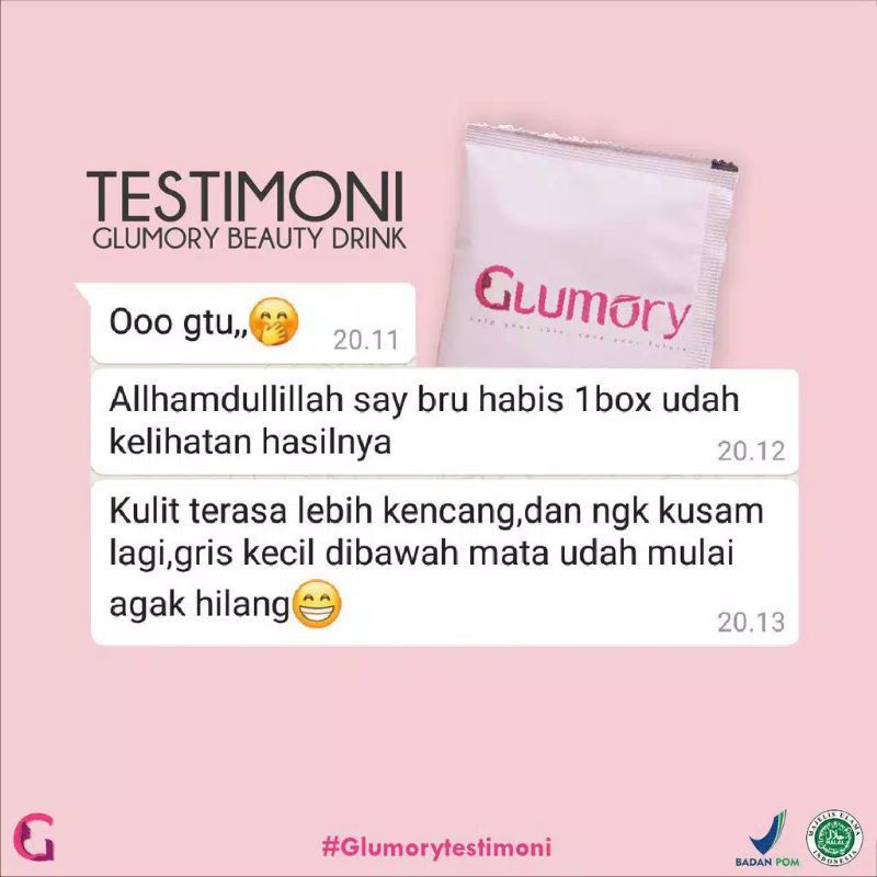 Ecer Sachet Glumory Colagen Drink Health and Beauty Drink