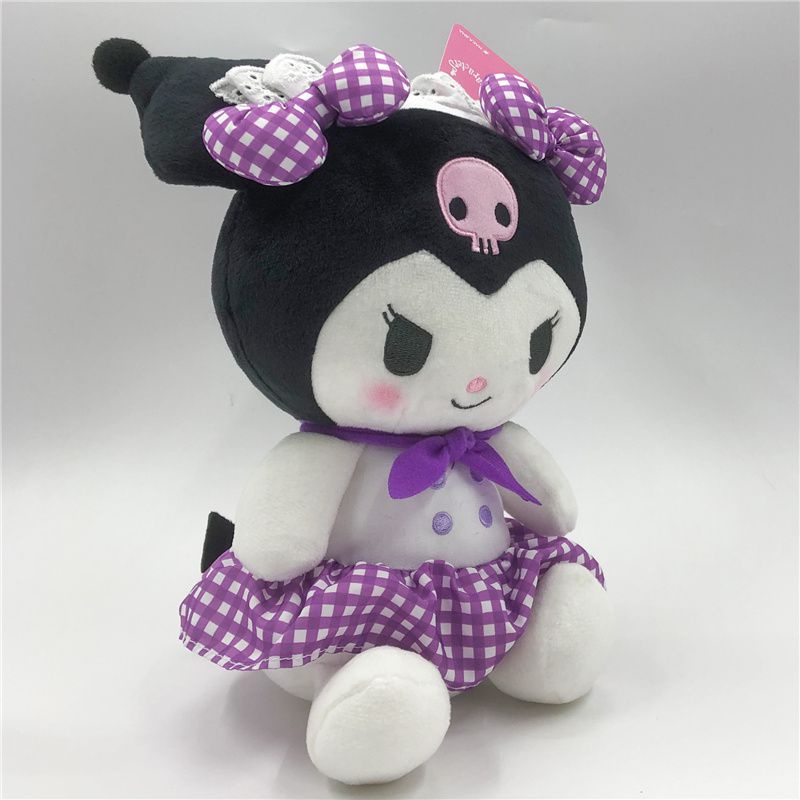 20cm Boneka Kawaii Kuromi 8inch Plushee Doll Soft Stuffed Toy Kids Girls Gift Collectible Mainan