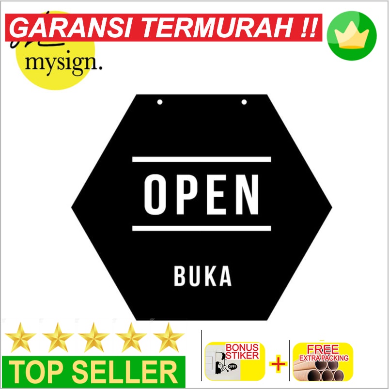 

Murah SIGN OPEN CLOSE HEXAGONAL | SIGN BUKA TUTUP ACRYLIC | OPEN CLOSE PINTU Keren