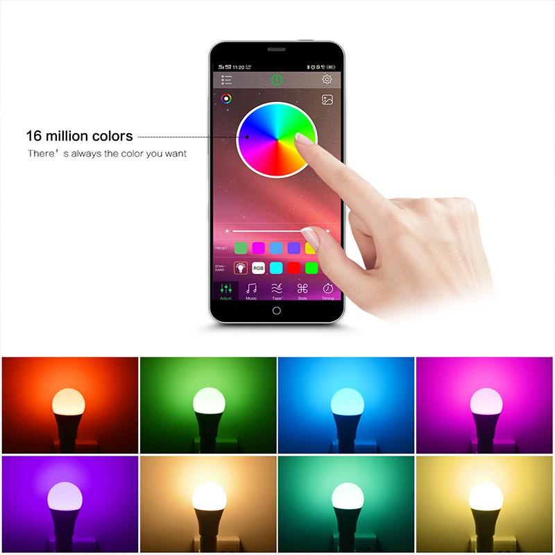 Wireless LED Smart Bluetooth Bulb Bohlam Speaker Musik Lampu APP 2 in 1 With Remote Control Party Light