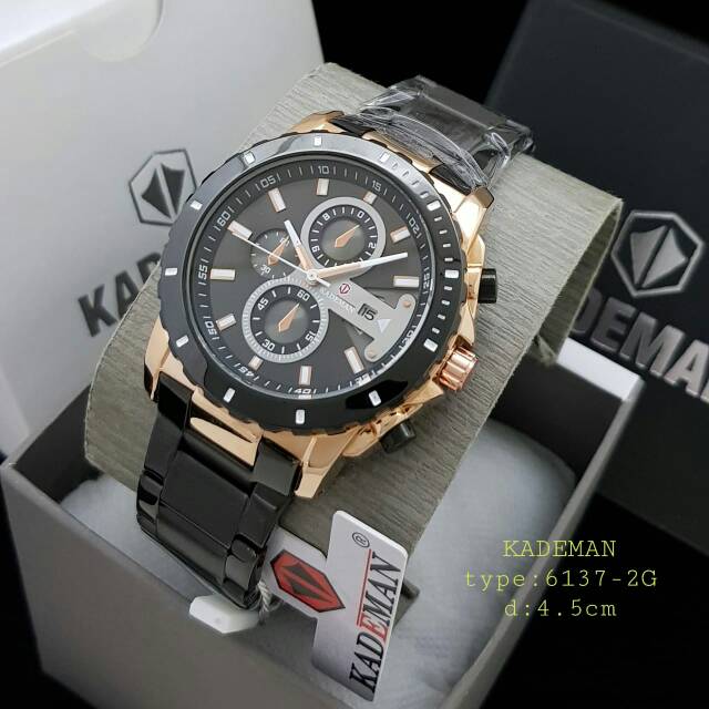 Jam pria Kademan 6137 original tahan air