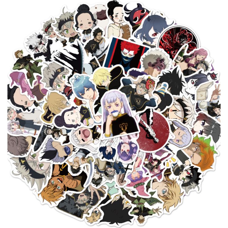 

50 pcs Sticker / Stiker / Tempelan Anime Black Clover A