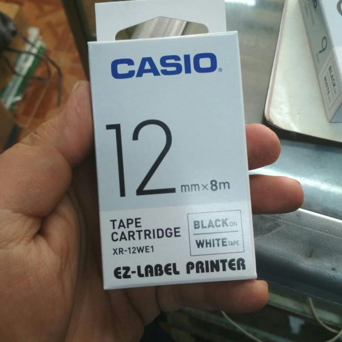

ez label casio printer 12mmx8m tape cartridge xr-12we1