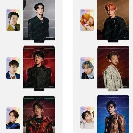 pc holo exo dftf BACA DESKRIPSI photocard hologram standee don't fight the feeling