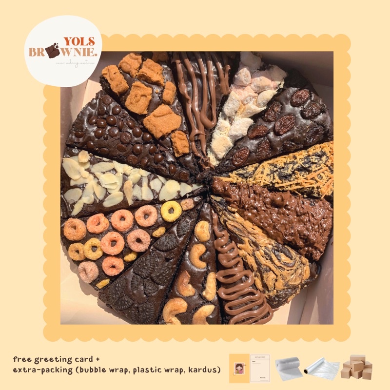 

YOLSBROWNIE Choco Fudgy Brownies Pizza | Brownies Panggang