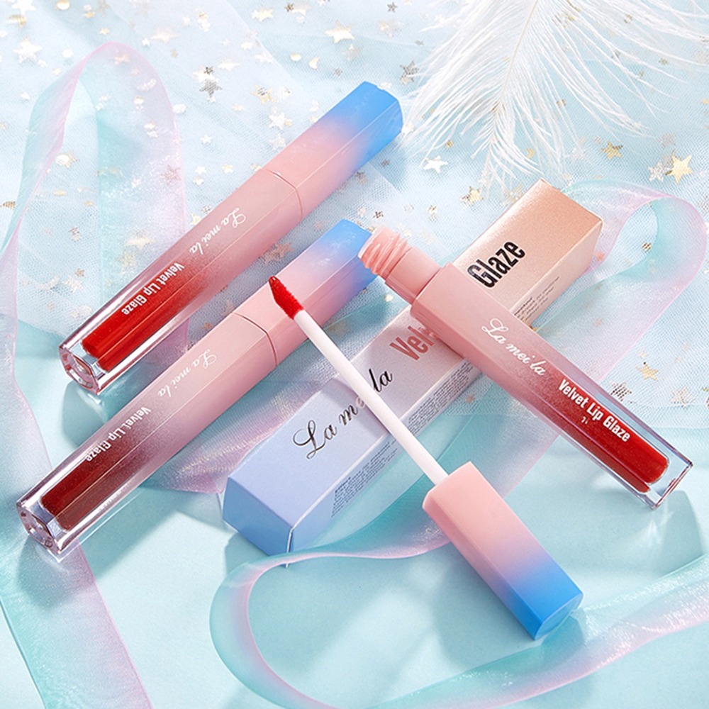 LAMEILA SILKY GLASS VELVET LIP GLAZE MATTE 1011 LIPSTIK CAIR PELEMBAB BIBIR ANTI AIR DAN TAHAN LAMA 1011