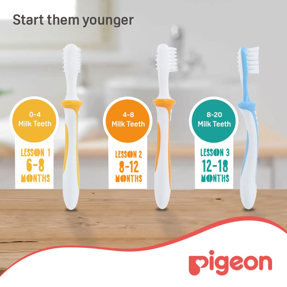 PIGEON MURAH BABY TRAINING TOOTHBRUSH LESSON 1 / 2 SIKAT GIGI BAYI ANAK