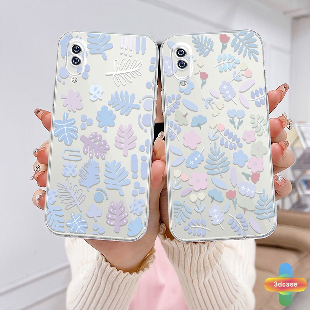 Case VIVO Y21A Y21T Y12S Y12 Y20 Y15S Y91C Y21 2021 Y30 Y21S Y20S Y12i Y01 Y91 Y30i Y93 Y95 Y15 Y17 Y50 Y53S Y51 2020 Y51A Y33T Y10 Y33S Y1S Y11 Y31 Y20i Y91i Y90 Y51S Y12A Y33 Y11S Y30G Y12G Y20A Y20G Y21E Fashion Fresh Flower Silicone TPU Phone Case