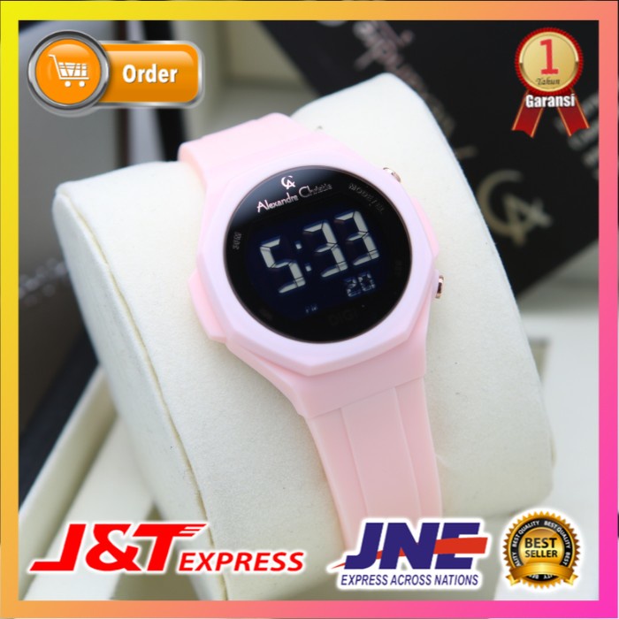 JAM TANGAN ALEXANDRE CHRISTIE ALEXANDER CHRISTIE WANITA CEWEK ORIGINAL ORI BRANDED  AC 9359 PEACH DI