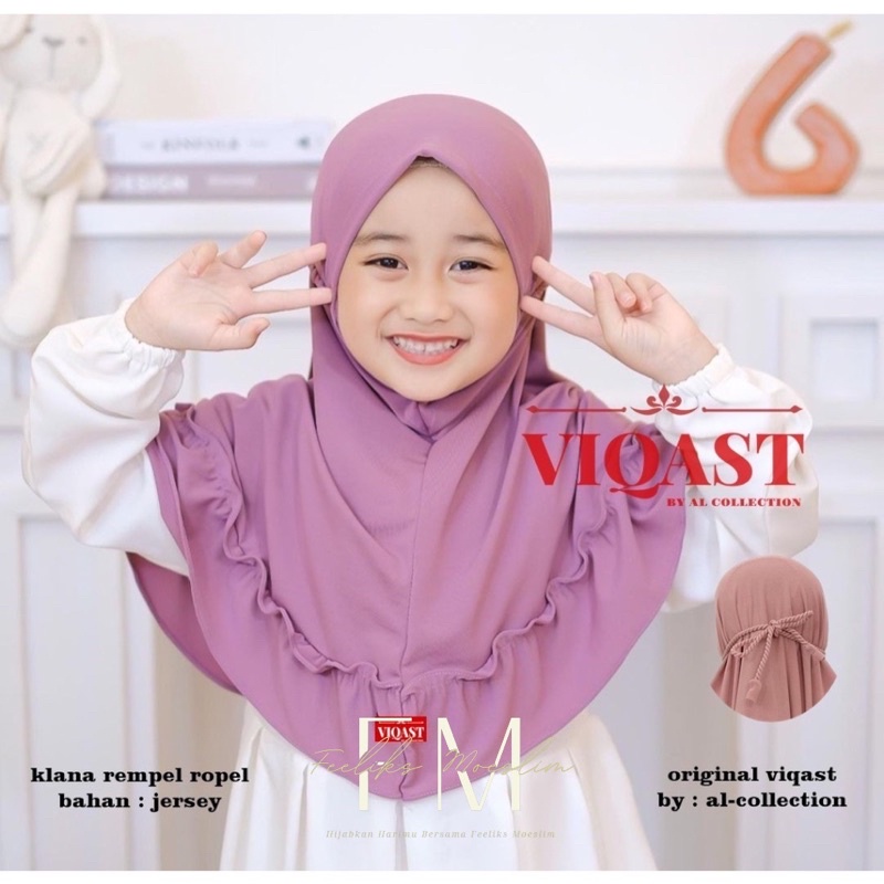 Hijab Anak Bergo TK SD KLANA Rempel 3-7 Tahun ORIGINAL VIQAST