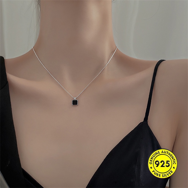 Kalung Bahan S925 Silver Gaya Korea Untuk Wanita