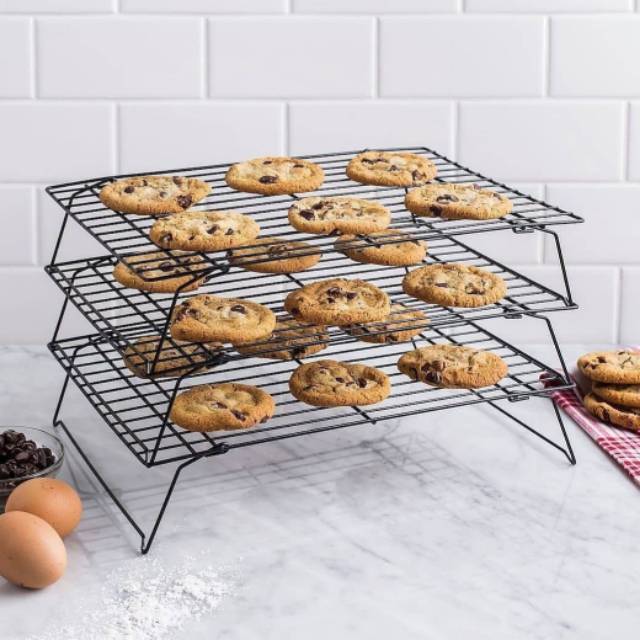 cooling rack 3 susun 40x25cm rak mendinginkan kue cake roti 3 tingkat