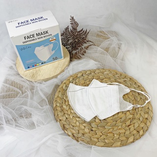 Masker Duckbill FM Putih 3 ply Import 50 pcs Cantol Kuping Murah Earloop