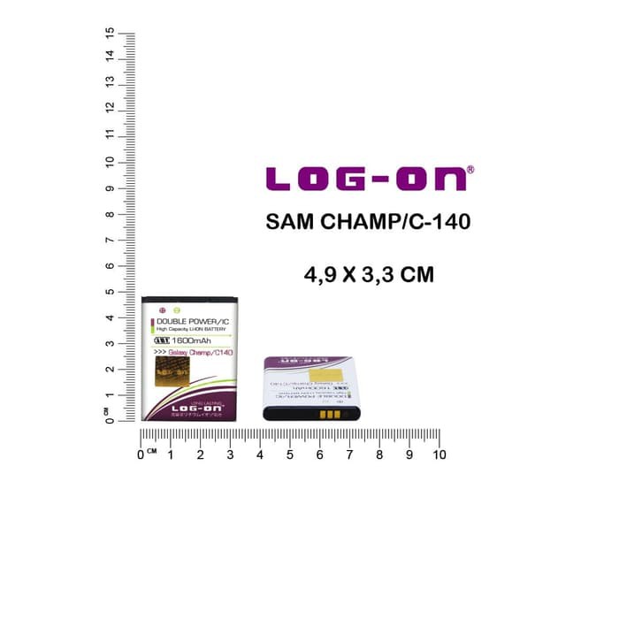 BATERAI - BATRE SAMSUNG CHAMP C3300 - C140 - 1272  DOUBLE POWER MERK LOG ON ORIGINAL