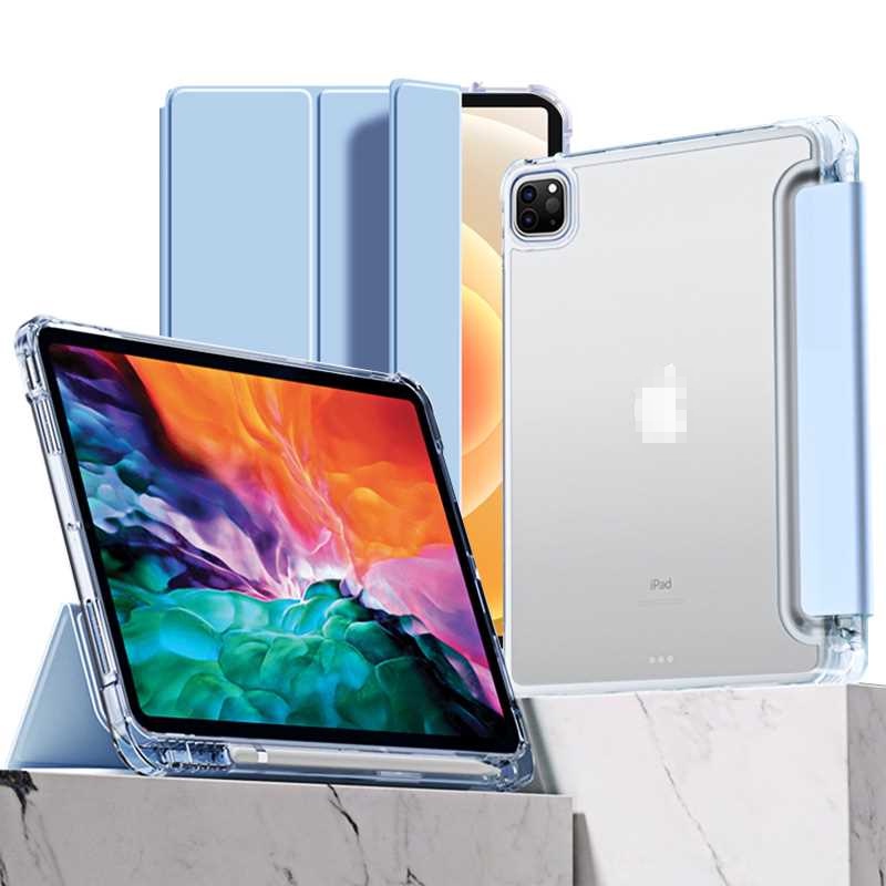 Case Transparan Dengan Slot Pensil Untuk iPad9 10.2 2021 10.5 10.9 Pro11 Air 2 1 4 2020 3 2019