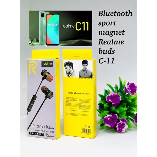 GROSIR HANDSFREE BLUETOOTH SPORT REALME SPORT MAGNETIC C11 GOOD QUALITY