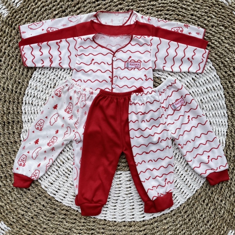 3 PCS Baju Bayi Lengan Panjang + Celana Panjang Bayi Baru Lahir Baju Bayi Setelan Warna Kuning Celana Bayi Newborn Bayi Hadiah Lahiran Bayi DNW BABY