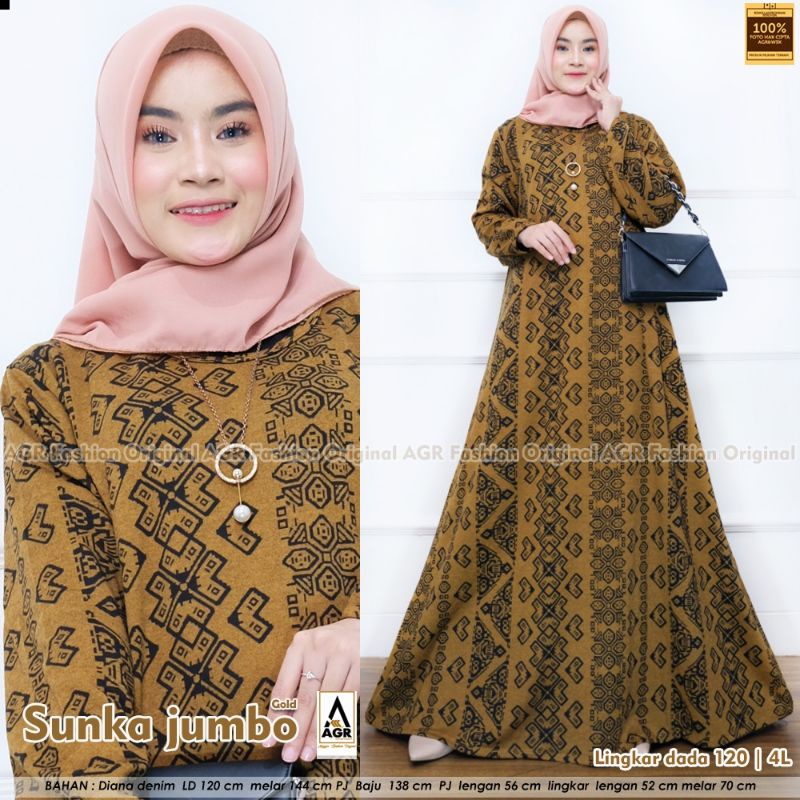 Gamis Ibu | Sunka Jumbo | Fab. Diana Denim