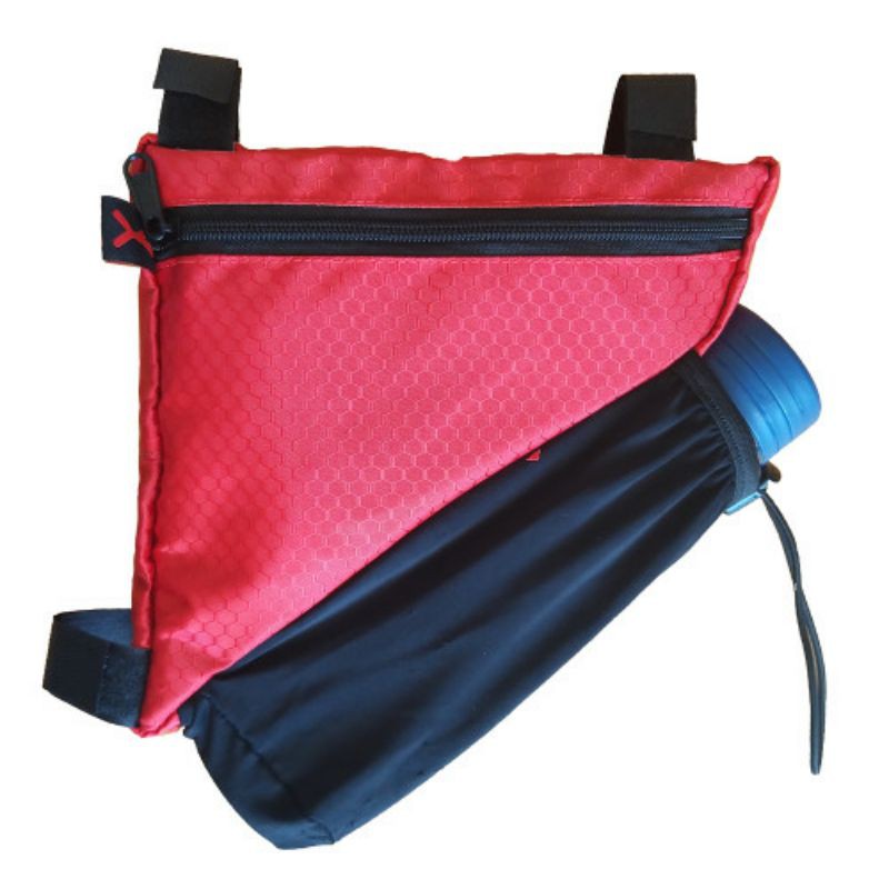 FAB-004MR Tas sepeda tahan air dengan bottle pouch Flexzone merah