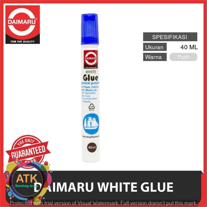 

DAIMARU WHITE GLUE 40 ML LEM PUTIH KERTAS KAYU DLL