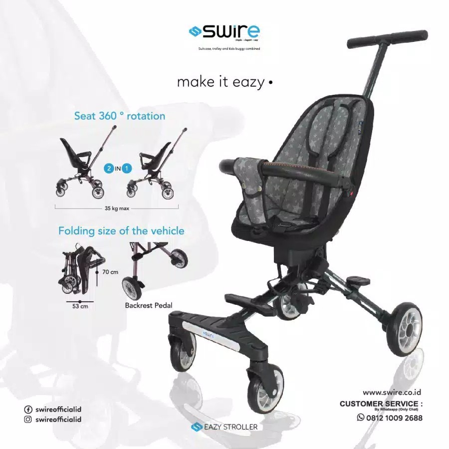 Swire Eazy Stroller SW969-1 2IN1