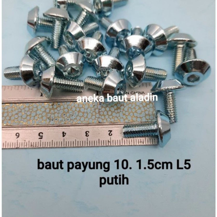 baut L payung 10 panjang 1.5cm kunci L5