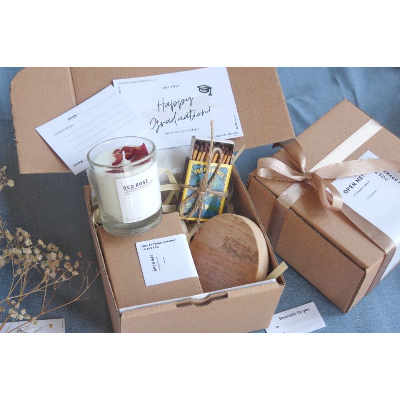 

Gift Set 1/ Hampers Scented Candle/ Gift box Lilin Aromaterapi/ Kado Wisuda/ Kado Ultah/ Hampers lebaran