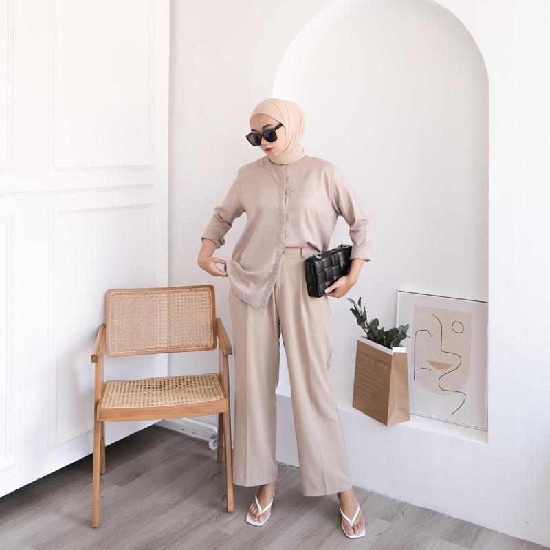 Floral.id Kemeja Maudy Shirt-Cream Maudy