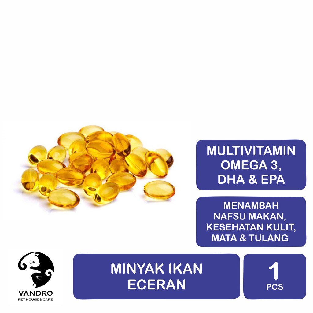 Minyak Ikan Untuk Anjing Kucing Vitamin Bulu dan Mata Eceran