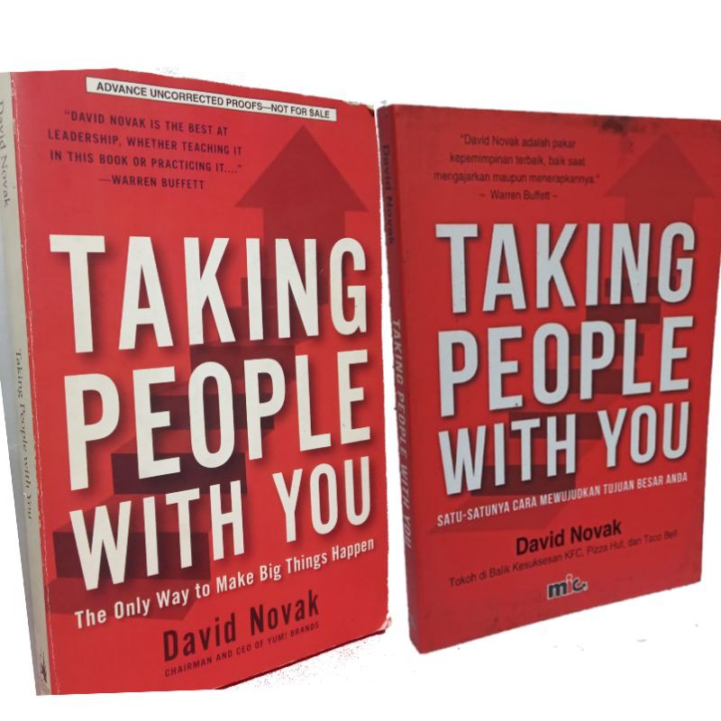 

Buku Taking People With You Inggris indonesia David Novak 2set