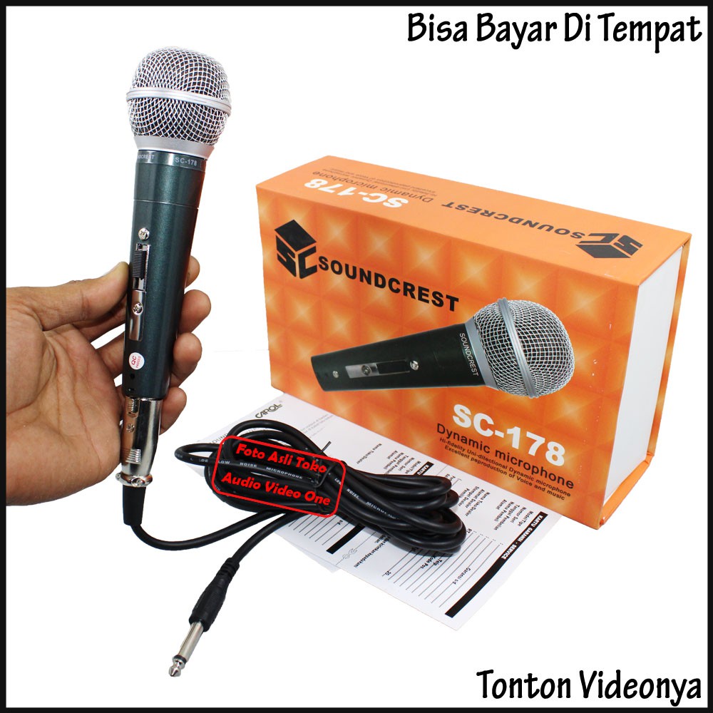 Mic Kabel Soundcrest SC-178 Mikrofon Audio Vokal Karaoke Professional