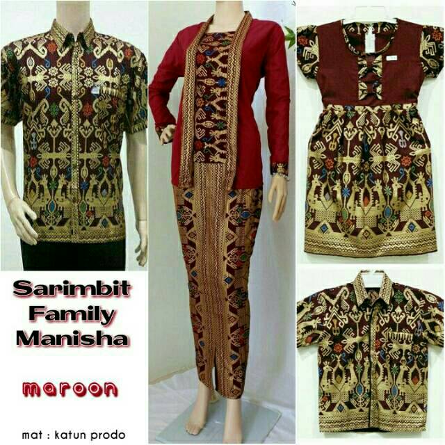  Sarimbit batik family  Manisha pendek Shopee Indonesia