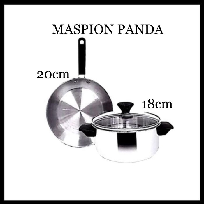 MASPION Panda SSP147 Fit Set/Frypan dan Panci