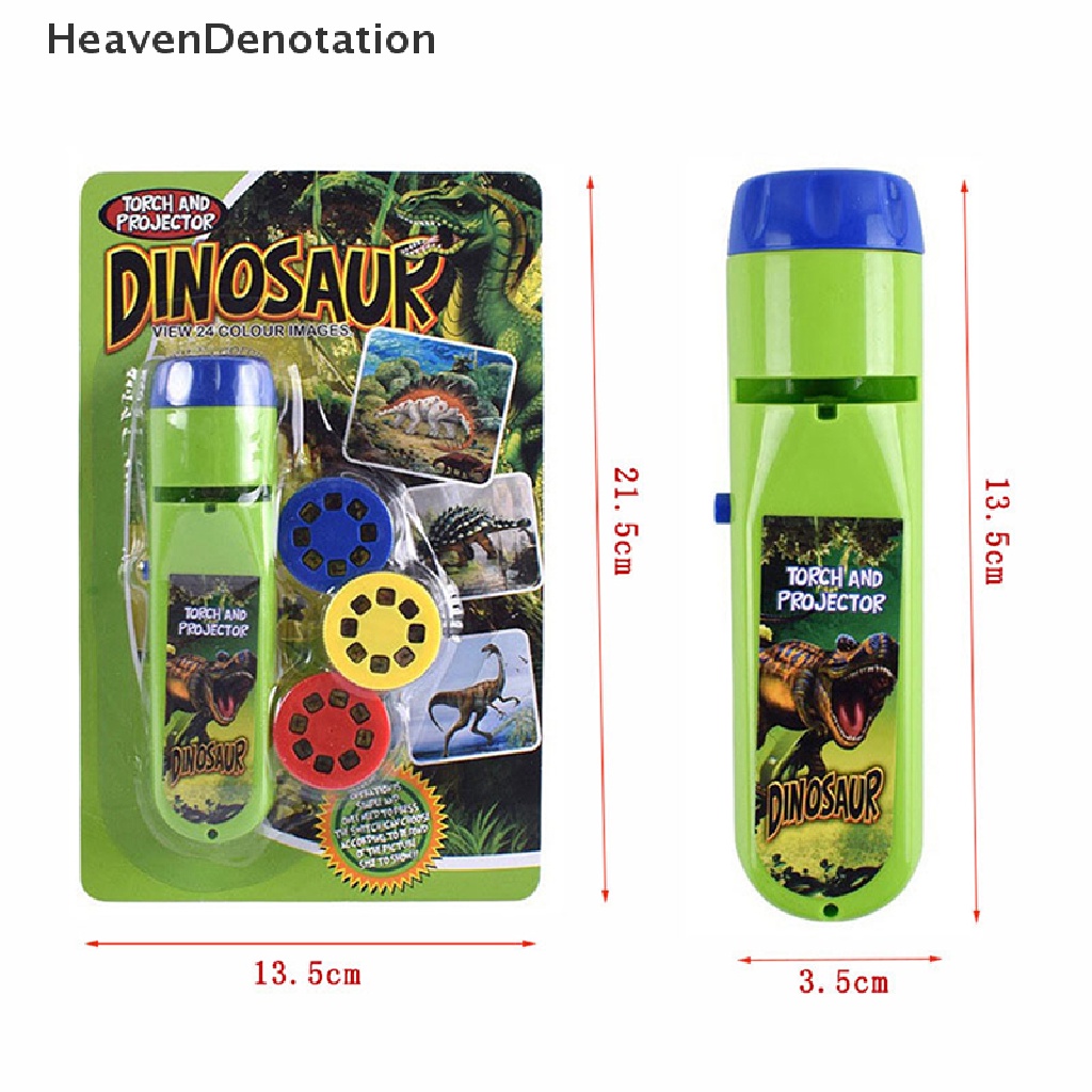[HeavenDenotation] Portable Flashlight Projection Education Toy Animal Starry Lights Kids Toys Gift