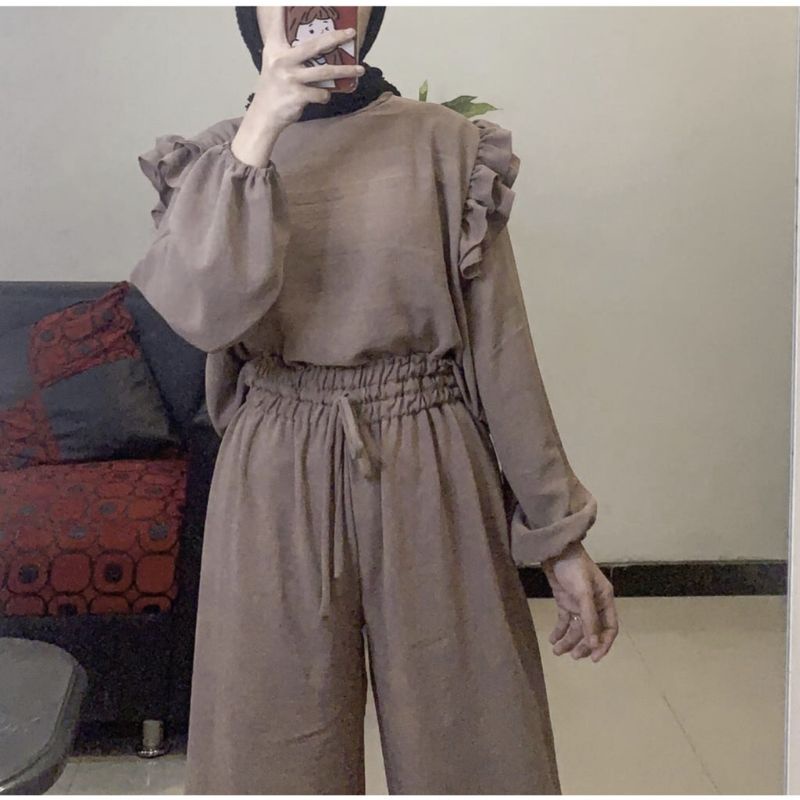 setelan crinkle terbaru/RUBY SET CRINKLE /setelan ruby set crinkle termurah/OOTD ALA SELEBGRAM/setel