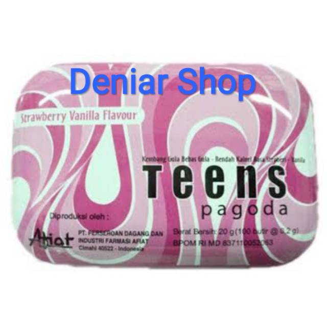 

Teens pagoda vanilla strawberry 20 Gr