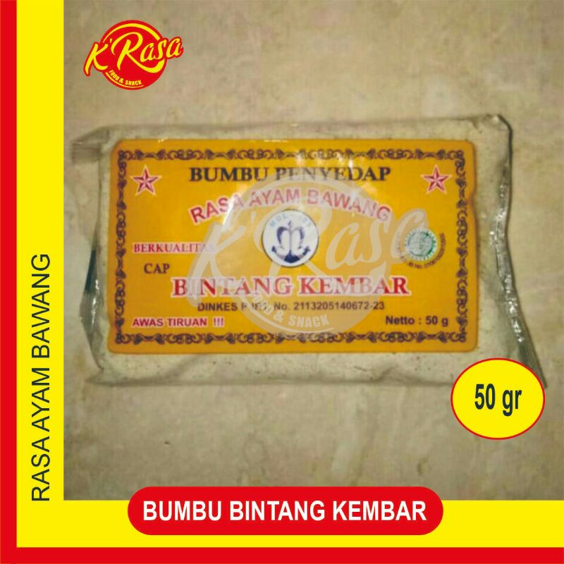 

Bumbu rasa ayam bawang 50 gr ( bintang kembar )