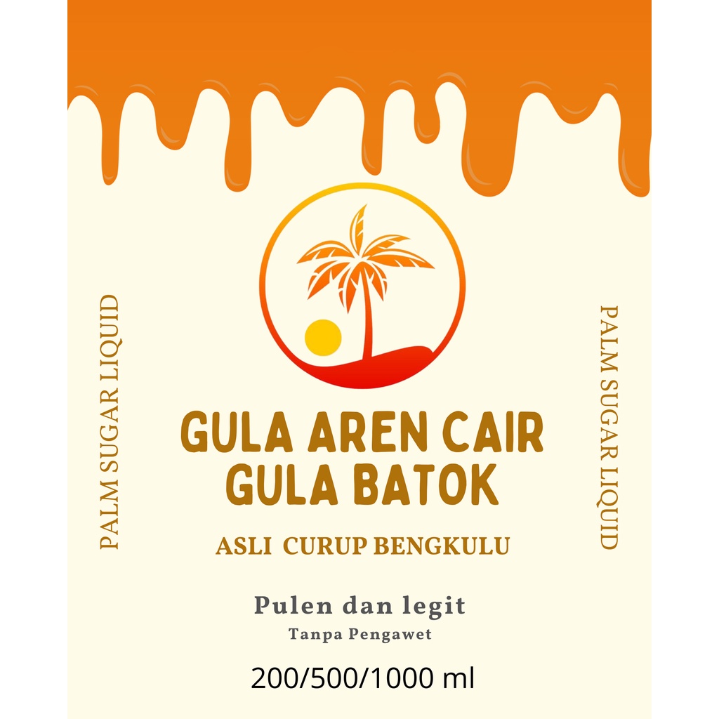 

Gula Aren Cair Premium Asli Gula Batok Curup Bengkulu