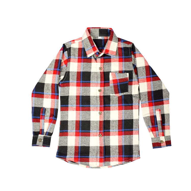 Red Plaid Flannel Shirt - HNN Kids