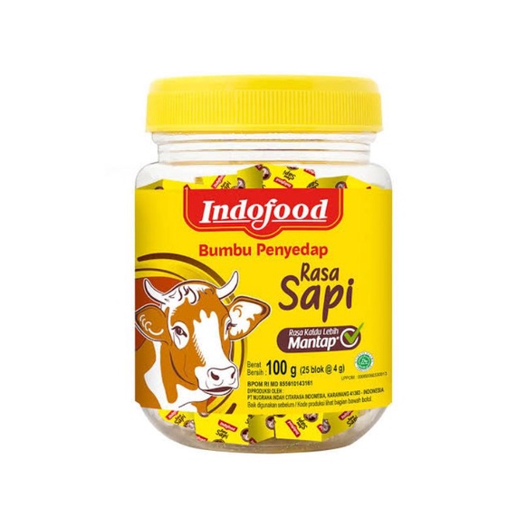 

Indofood Bumbu Kaldu Sapi 100gr (25 Cube @ 4gr)