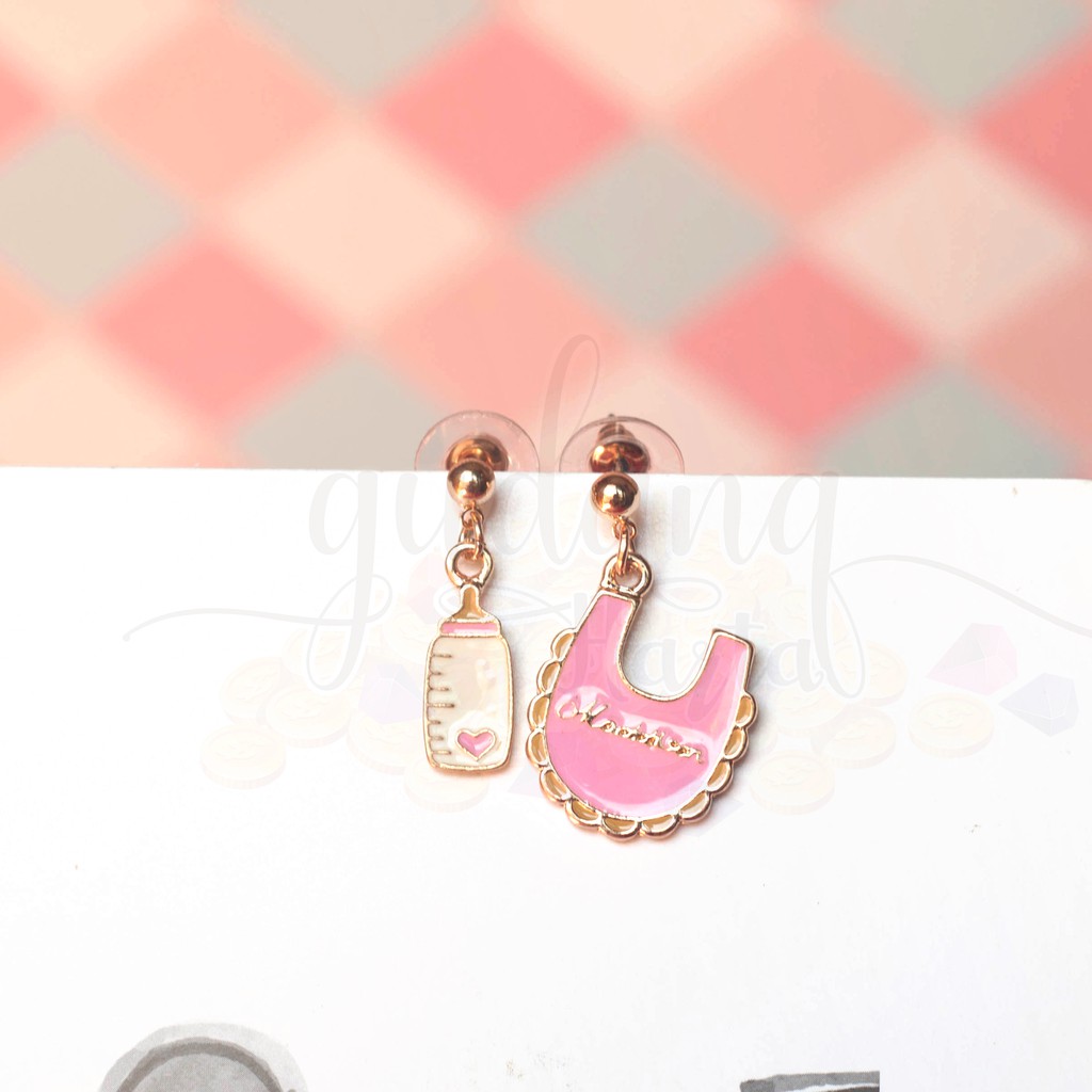 Anting Stud Baby Milk Botol Susu Lucu Unik GH 203107