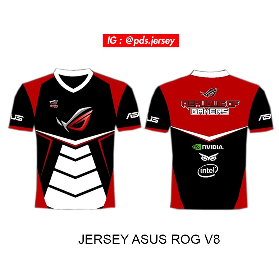 BAJU KAOS JERSEY GAME ROG ASUS 2018 MOBILE LEGENDS AOV DOTA2 GAMING