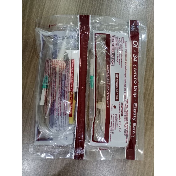 infusion set dewasa OI 24 Otsuka/ infuset anak OI 34 otsuka