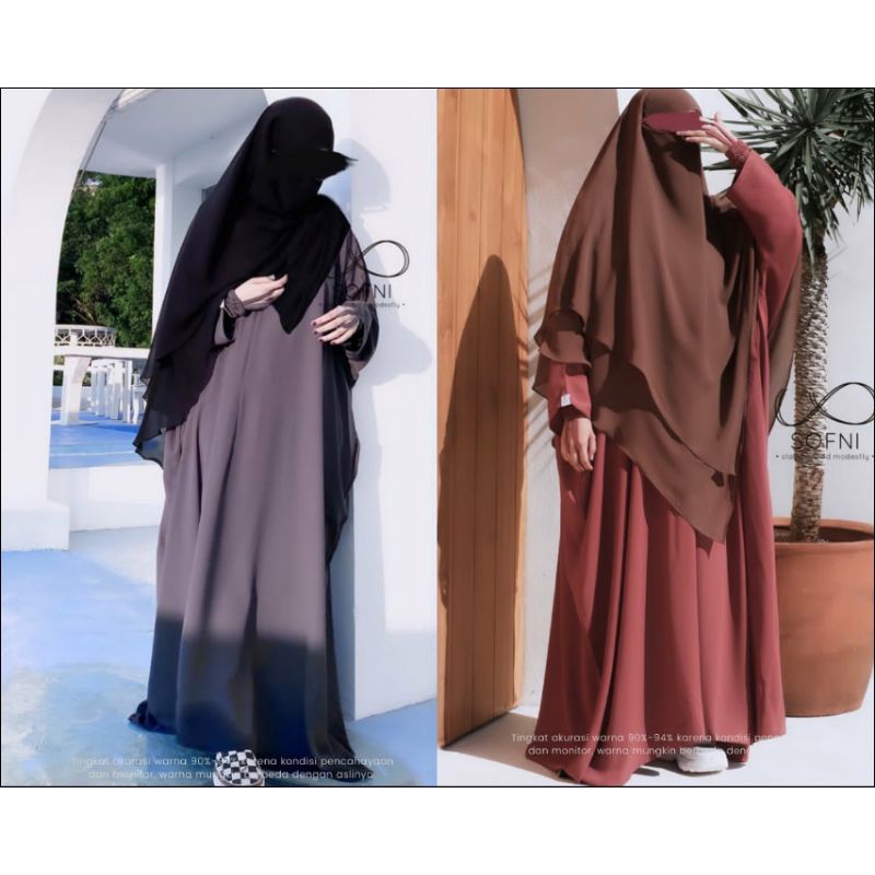 Abaya Yucca by Sofni (Abaya saja+handsock, Preloved)