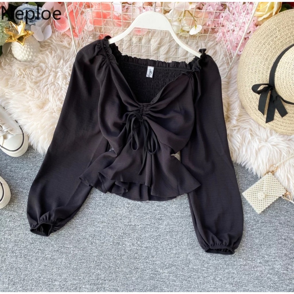 FWG - BLOUSE YAARA / BLOUSE KOREA / ATASAN WANITA TERBARU / ATASAN KARET