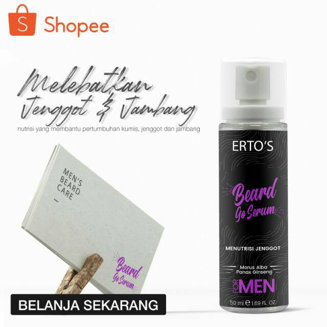 [ORI] Beard Serum | Obat Penumbuh Brewok dan Jenggot Terbaik Beard Go Serum