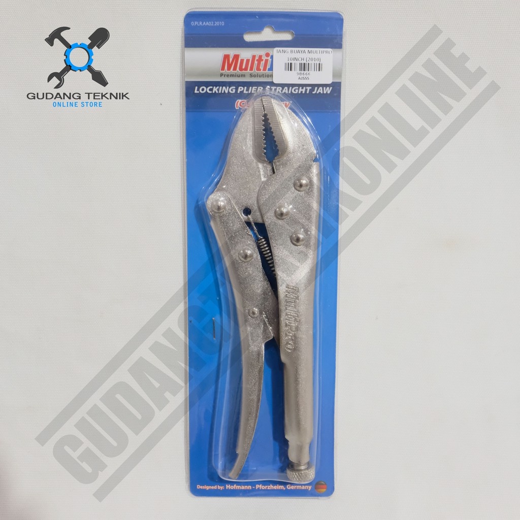 Tang Buaya 10&quot; MULTIPRO Lurus Bengkok / Locking Plier Straight Jaw  - Tang Jepit Buaya MULTIPRO