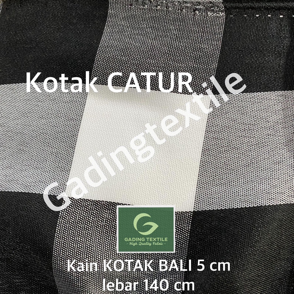 ( per setengah meter ) kain kotak kotak bali catur tridatu 5 cm lebar 140 cm eceran upacara adat taplak meja aksesoris craft background foto backdrop kerajinan tangan